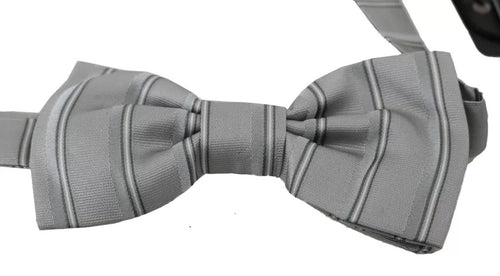 Dolce & Gabbana Light Gray Lining Adjustable Neck Butterfly Bow Tie - ClickThatClicks 