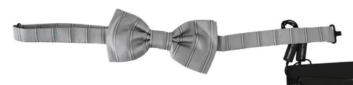 Dolce & Gabbana Light Gray Lining Adjustable Neck Butterfly Bow Tie - ClickThatClicks 
