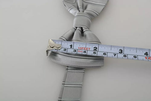 Dolce & Gabbana Light Gray Lining Adjustable Neck Butterfly Bow Tie - ClickThatClicks 