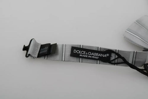 Dolce & Gabbana Light Gray Lining Adjustable Neck Butterfly Bow Tie - ClickThatClicks 