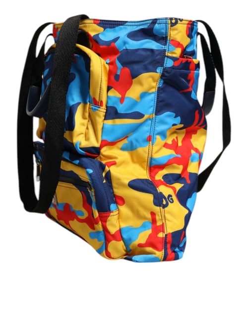 Dolce & Gabbana Multicolor Camouflage Nylon Shopping Tote Bag - ClickThatClicks 