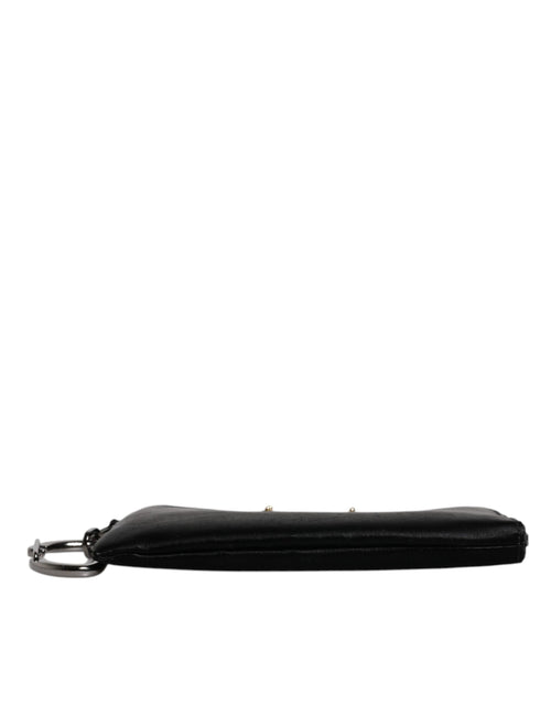 Dolce & Gabbana Black Nylon Logo Plaque Keyring Pouch Clutch Bag - ClickThatClicks 