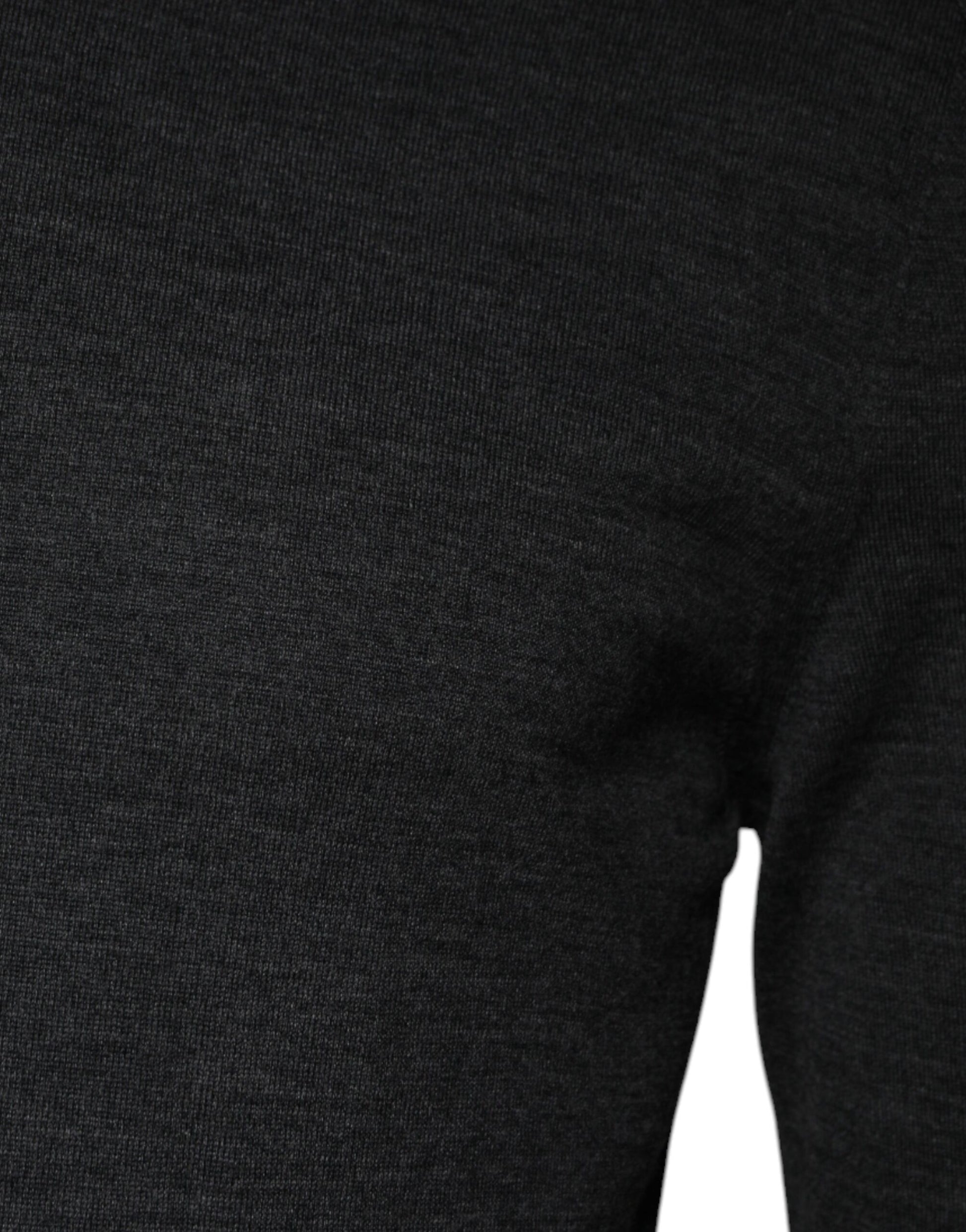 Dolce & Gabbana Gray Wool Knit Turtleneck Pullover Sweater - ClickThatClicks 