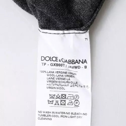 Dolce & Gabbana Gray Wool Knit Turtleneck Pullover Sweater - ClickThatClicks 
