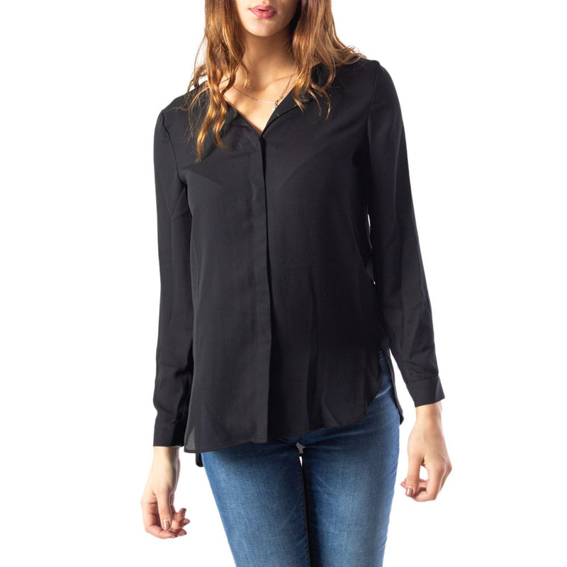 Vila Clothes Black Polyester Blouse