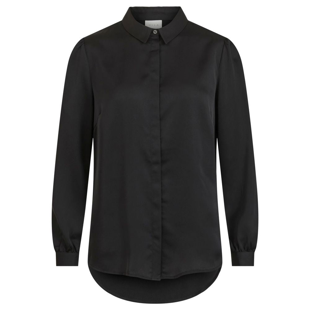 Vila Clothes Black Polyester Blouse