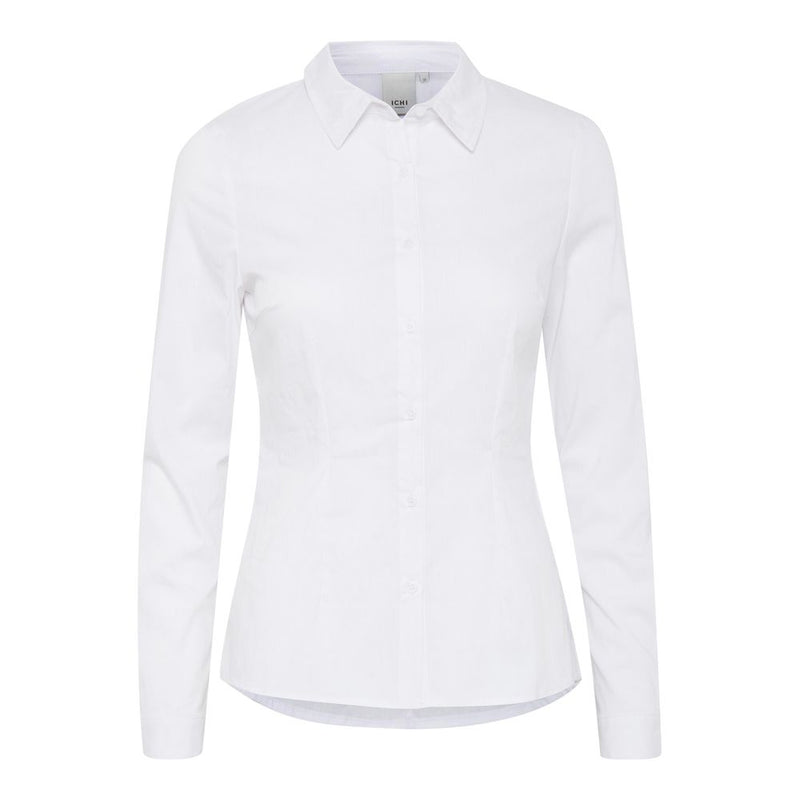ICHI White Cotton Blouse