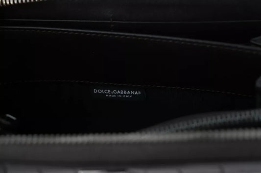 Dolce & Gabbana Brown Exotic Leather Zip Around Continental Clutch Wallet - ClickThatClicks 