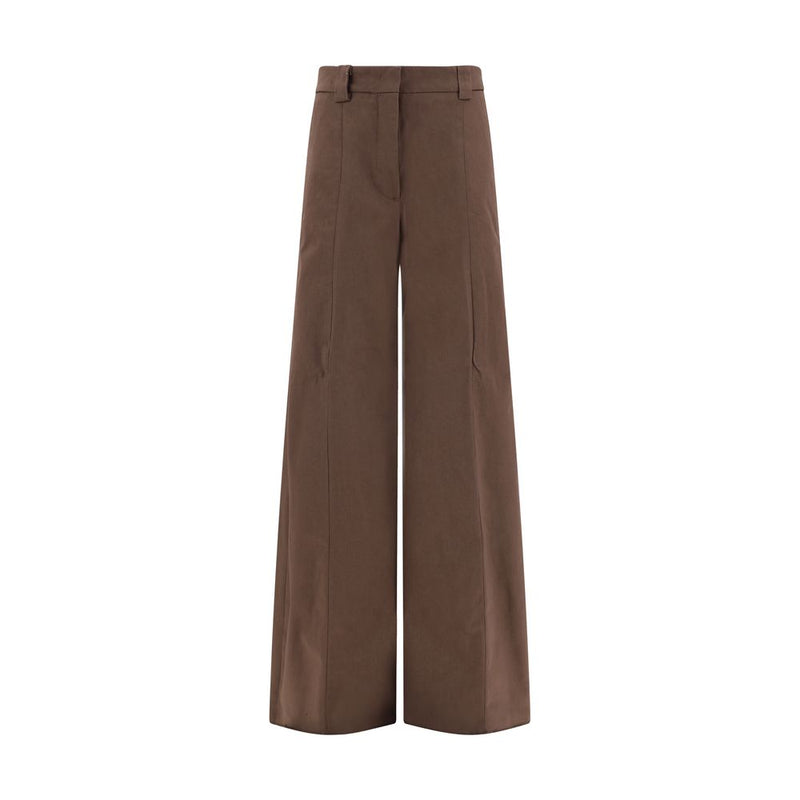 The Latest Brown Cotton Casual Pants