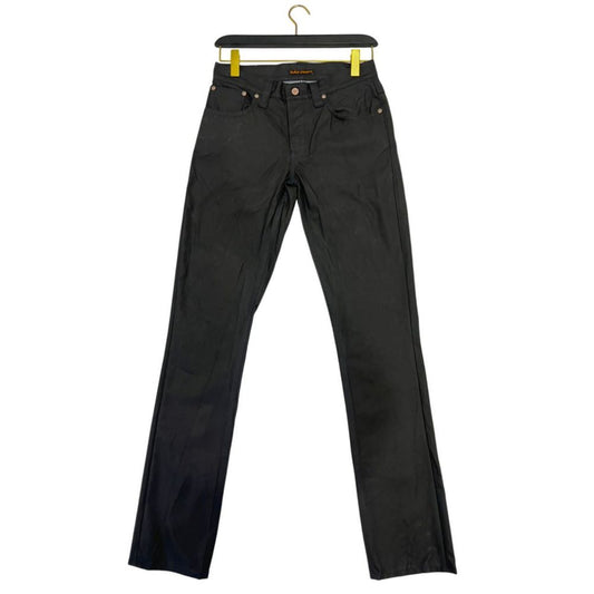 Nudie Jeans Black Cotton Men Jeans - ClickThatClicks 