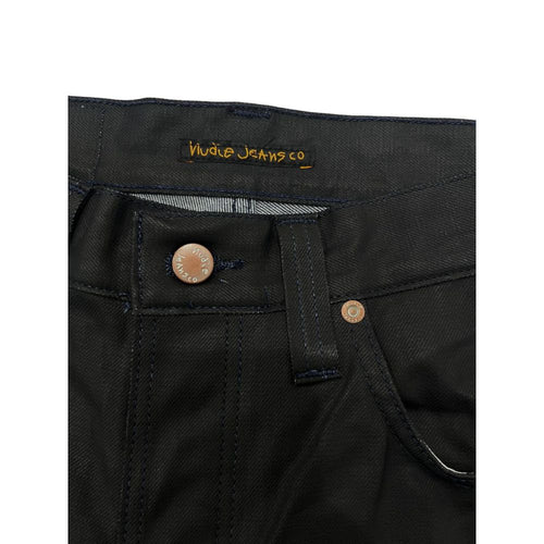 Nudie Jeans Black Cotton Men Jeans - ClickThatClicks 