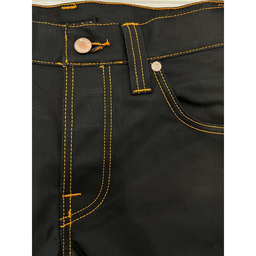 Nudie Jeans Black Cotton Men's Jean - ClickThatClicks 