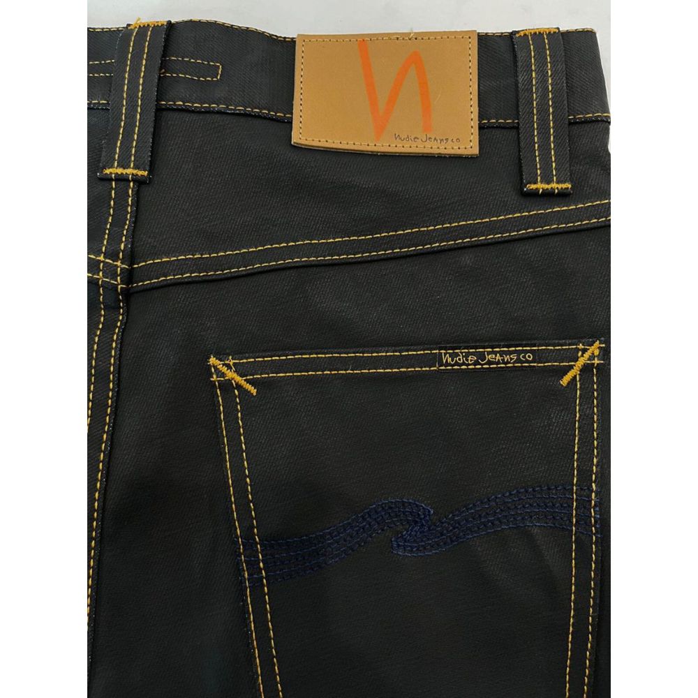 Nudie Jeans Black Cotton Men's Jean - ClickThatClicks 