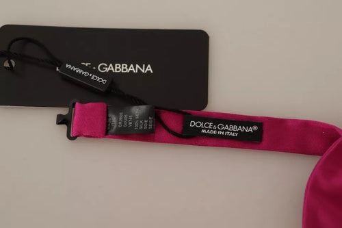 Dolce & Gabbana Pink 100% Silk Adjustable Neck Bow Tie Men - ClickThatClicks 