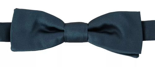Dolce & Gabbana Blue 100% Silk Adjustable Neck Bow Tie Mens - ClickThatClicks 
