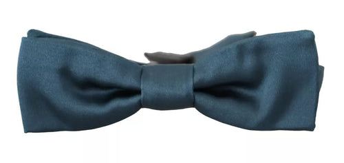 Dolce & Gabbana Blue 100% Silk Adjustable Neck Bow Tie Mens - ClickThatClicks 