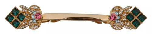 Dolce & Gabbana Gold Plated 925 Sterling Silver Crystal Collar Stop Brooch - ClickThatClicks 