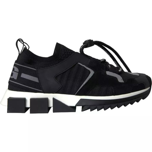Dolce & Gabbana Black White Logo Sorrento Mens Sneakers Shoes - ClickThatClicks 