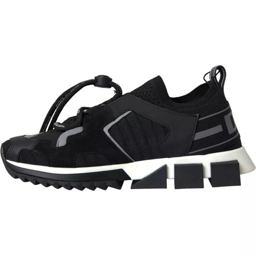 Dolce & Gabbana Black White Logo Sorrento Mens Sneakers Shoes - ClickThatClicks 
