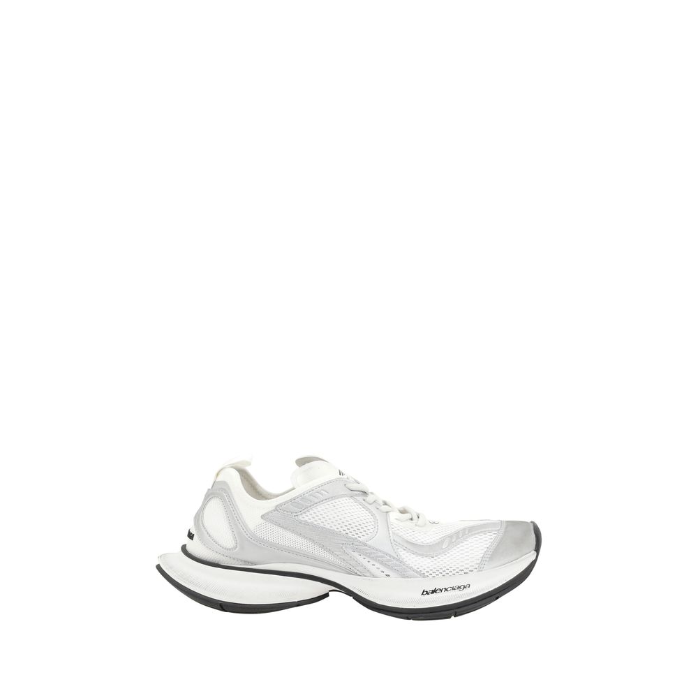 Balenciaga White Polyurethane Athletic Sneakers - ClickThatClicks 
