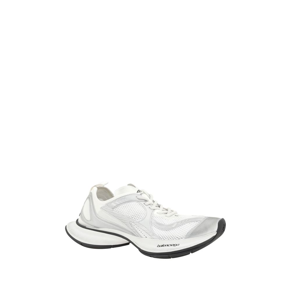 Balenciaga White Polyurethane Athletic Sneakers - ClickThatClicks 