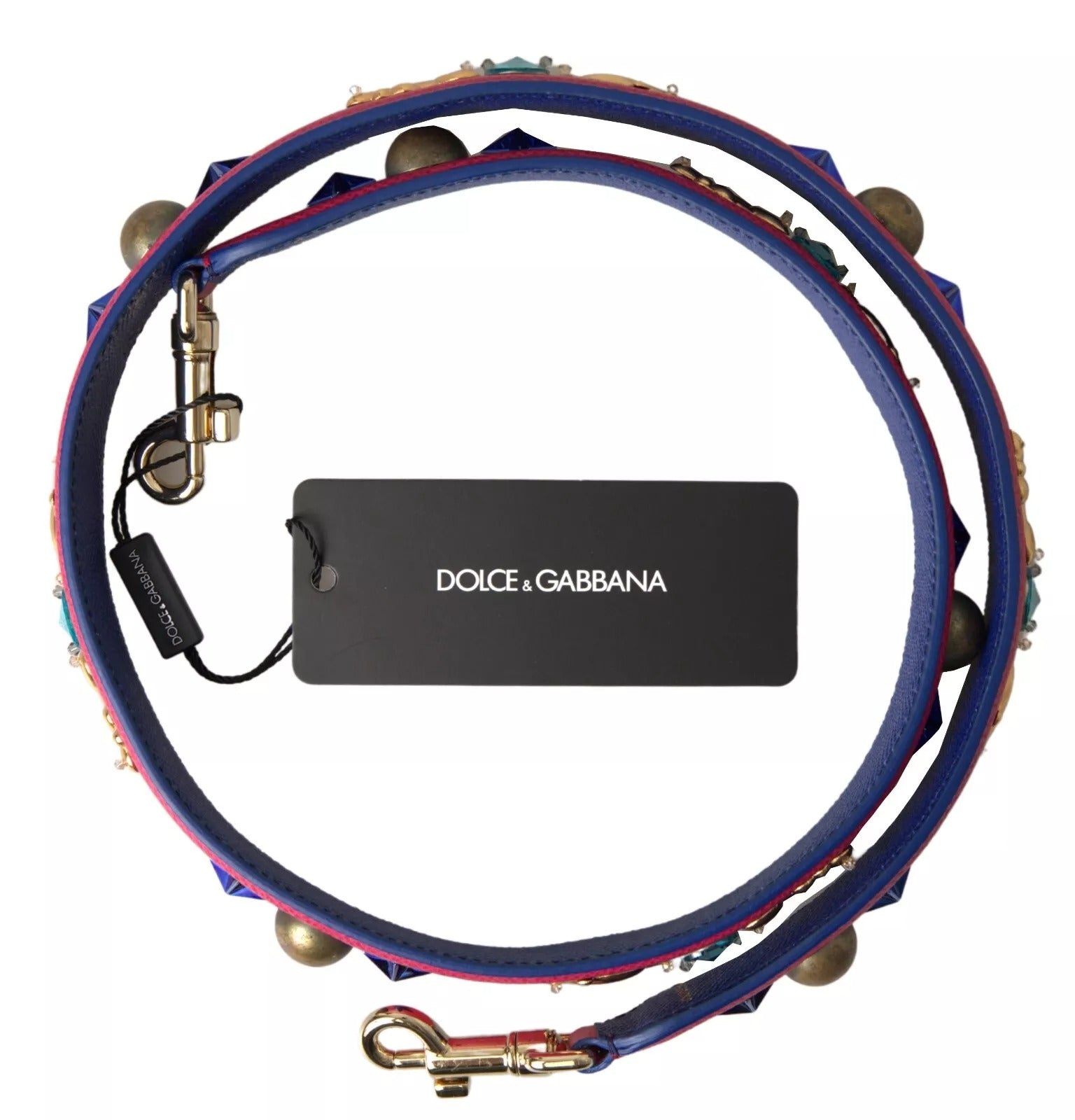 Dolce & Gabbana Pink Exotic Leather Studded Shoulder Strap - ClickThatClicks 