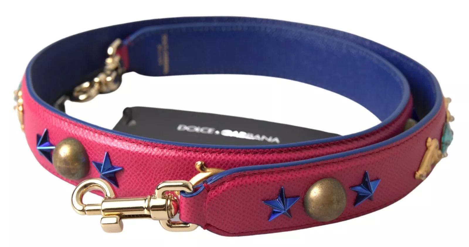 Dolce & Gabbana Pink Exotic Leather Studded Shoulder Strap - ClickThatClicks 
