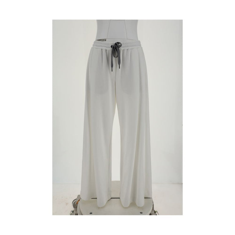 Brunello Cucinelli White Cotton Casual Pants