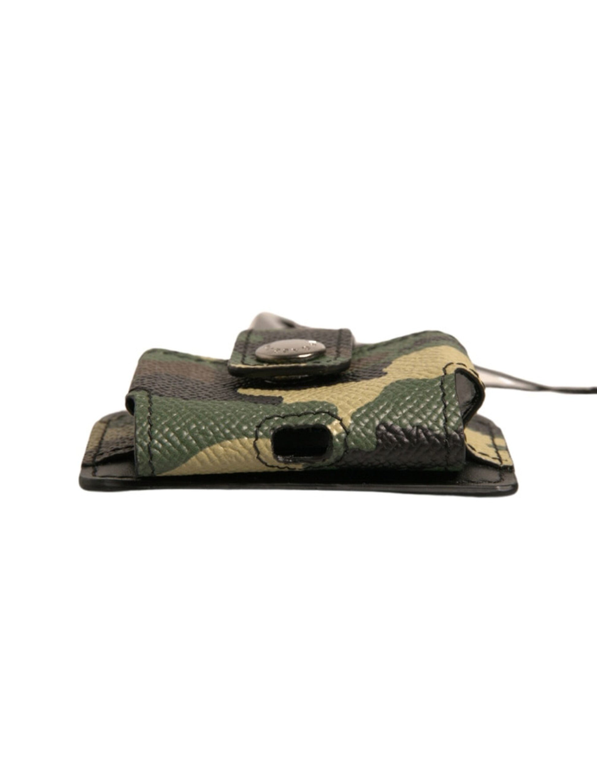 Dolce & Gabbana Multicolor Camouflage Leather Metal Airpods Case - ClickThatClicks 
