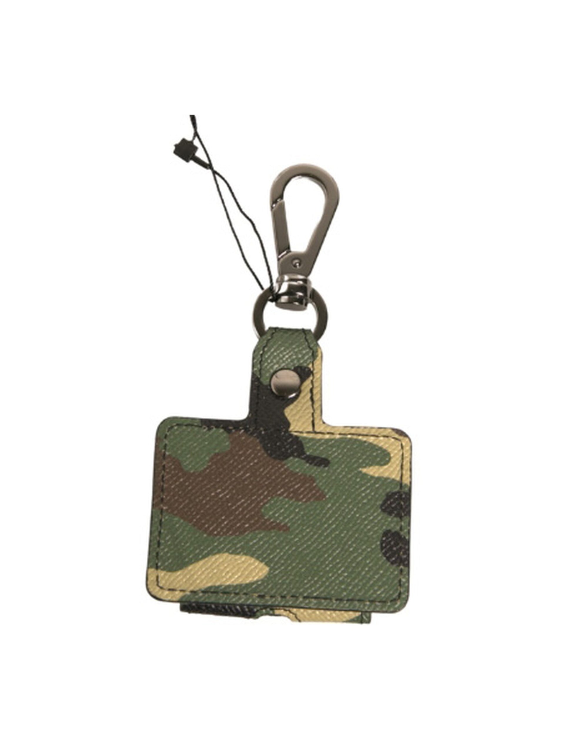 Dolce & Gabbana Multicolor Camouflage Leather Metal Airpods Case - ClickThatClicks 