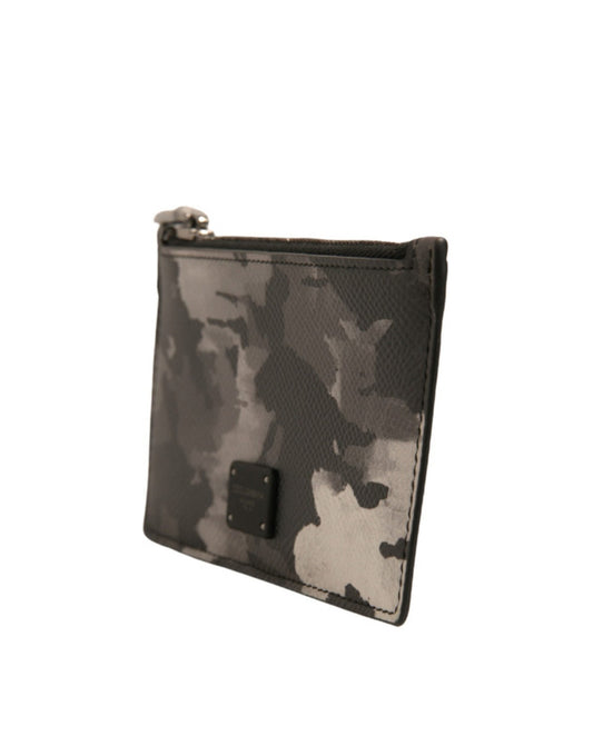 Dolce & Gabbana Multicolor Camouflage Logo Plaque Coin Purse Wallet - ClickThatClicks 