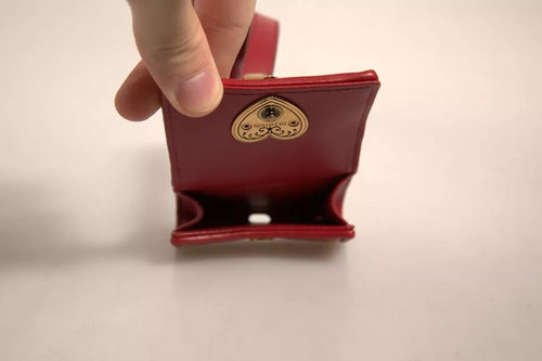 Dolce & Gabbana Black Leather Devotion Heart Strap Airpod Case - ClickThatClicks 