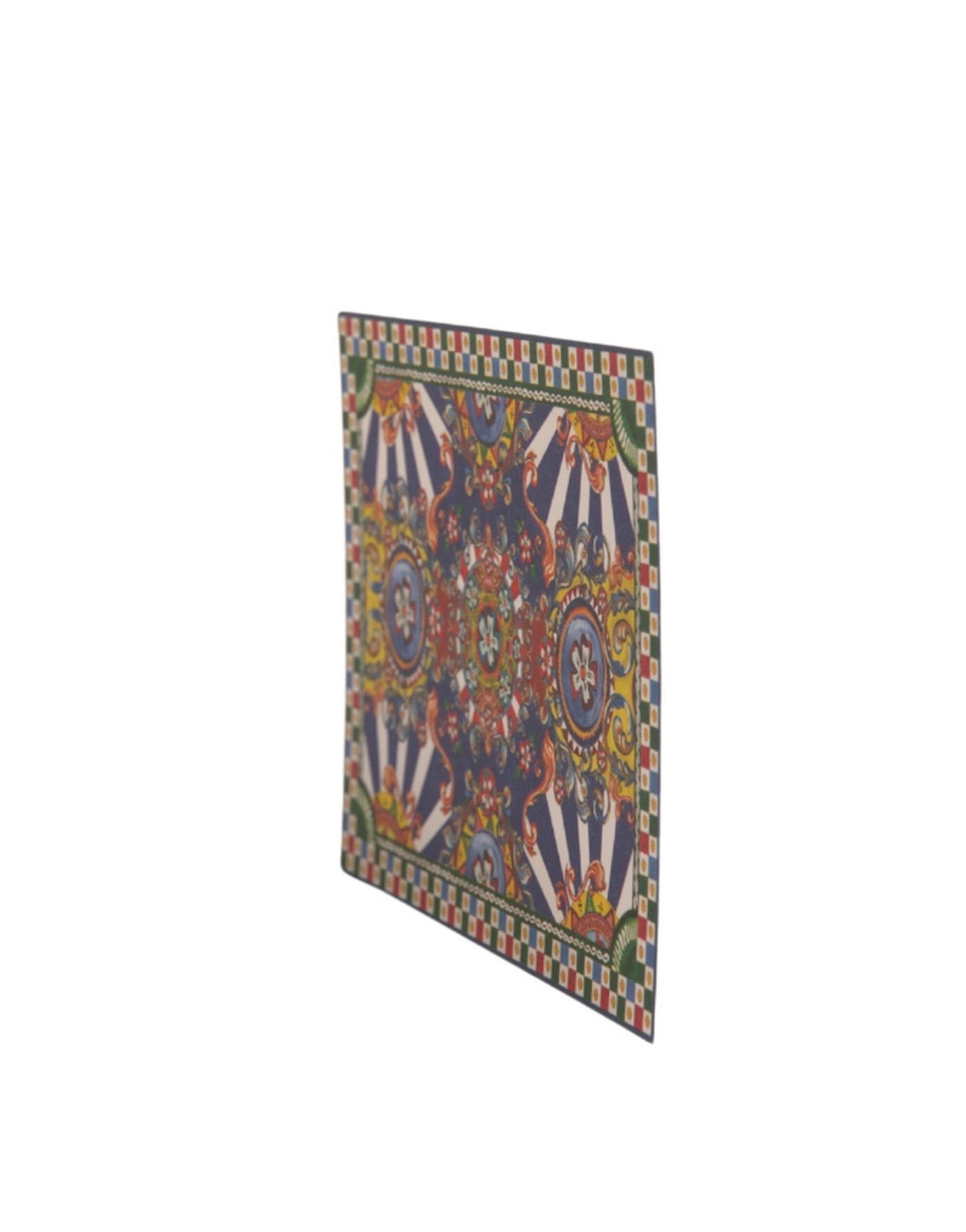 Dolce & Gabbana Multicolor Carretto Siciliano Envelope Post Card Holder - ClickThatClicks 