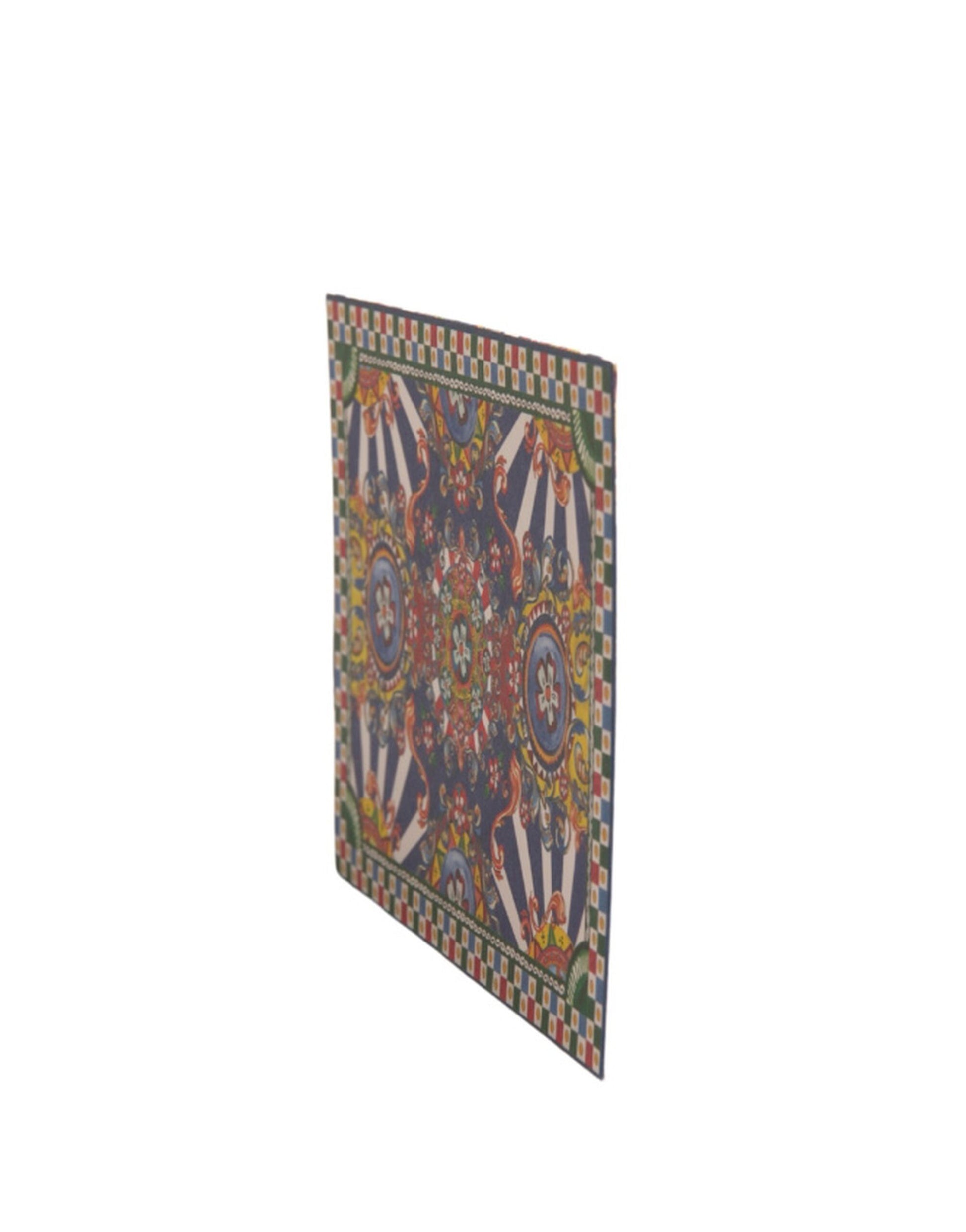 Dolce & Gabbana Multicolor Carretto Siciliano Envelope Post Card Holder - ClickThatClicks 