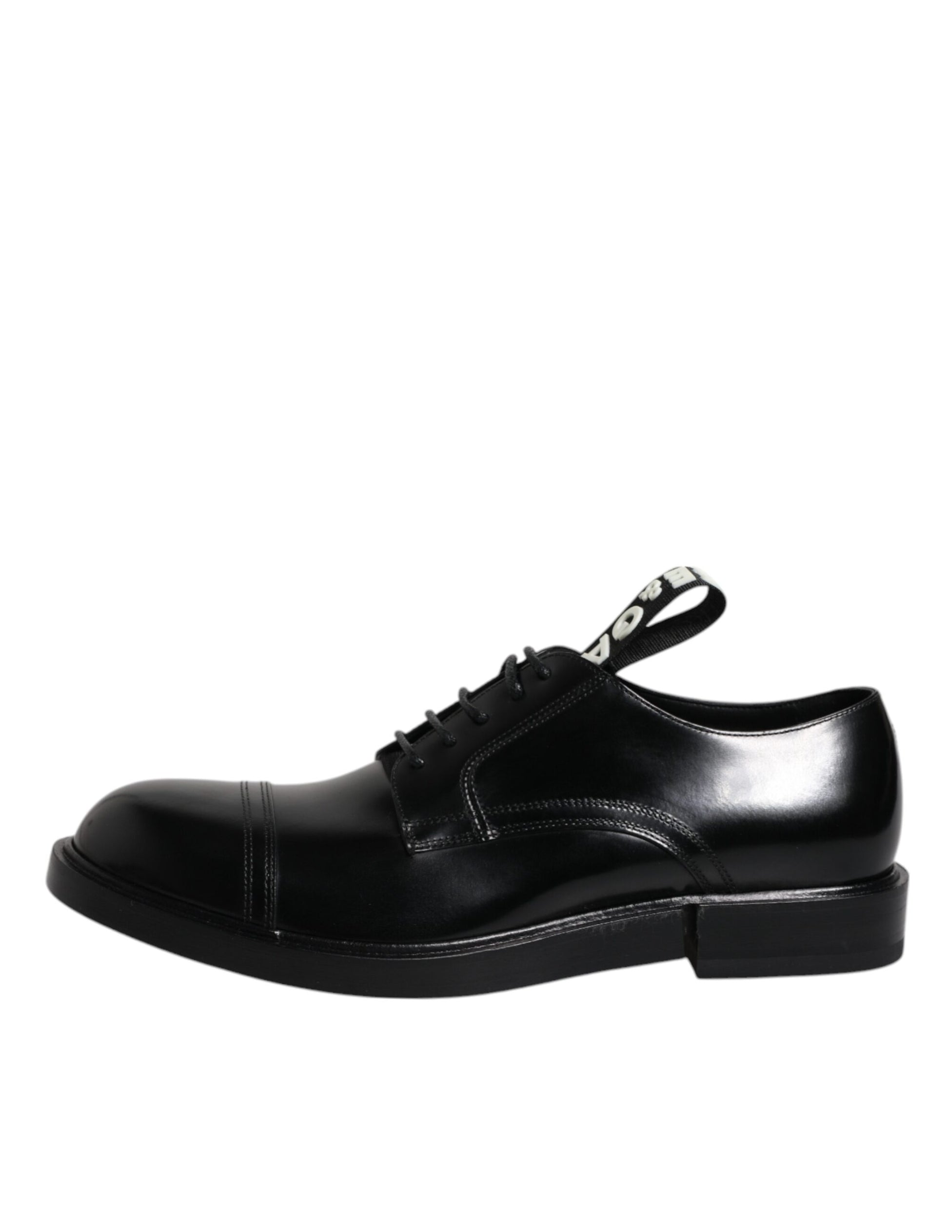 Dolce & Gabbana Black Patent Leather Derby Lace Up Formal Dress Shoes - ClickThatClicks 