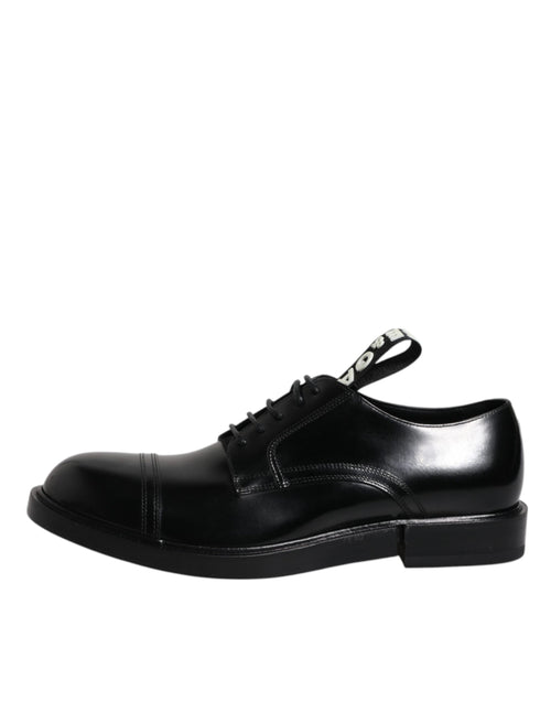 Dolce & Gabbana Black Patent Leather Derby Lace Up Formal Dress Shoes - ClickThatClicks 
