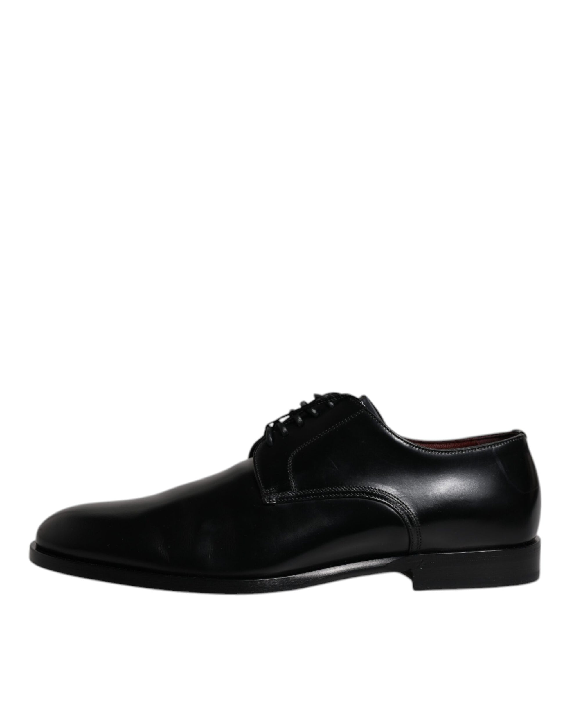 Dolce & Gabbana Black Calfskin Leather Derby Lace Up Formal Dress Shoes - ClickThatClicks 