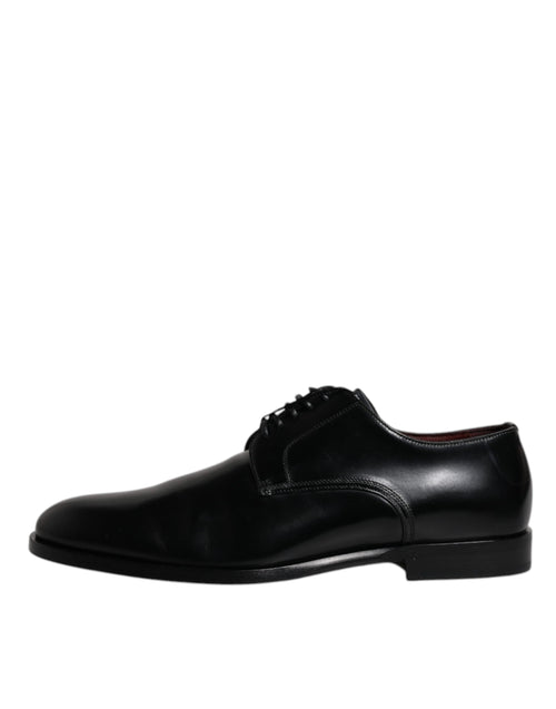 Dolce & Gabbana Black Calfskin Leather Derby Lace Up Formal Dress Shoes - ClickThatClicks 