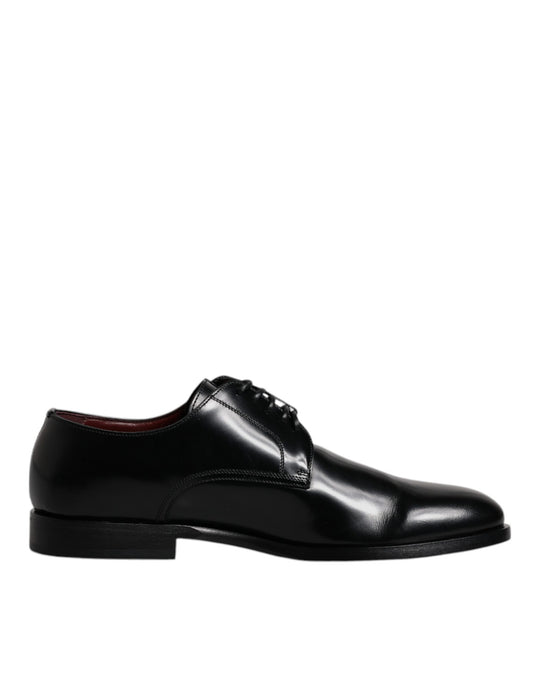 Dolce & Gabbana Black Calfskin Leather Derby Lace Up Formal Dress Shoes - ClickThatClicks 
