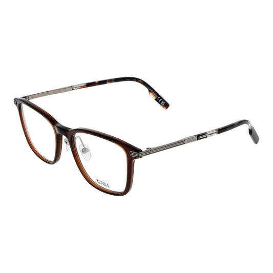 Ermenegildo Zegna Brown Plastic & Titanium Glasses (Frames) - ClickThatClicks 