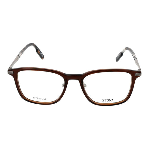Ermenegildo Zegna Brown Plastic & Titanium Glasses (Frames) - ClickThatClicks 