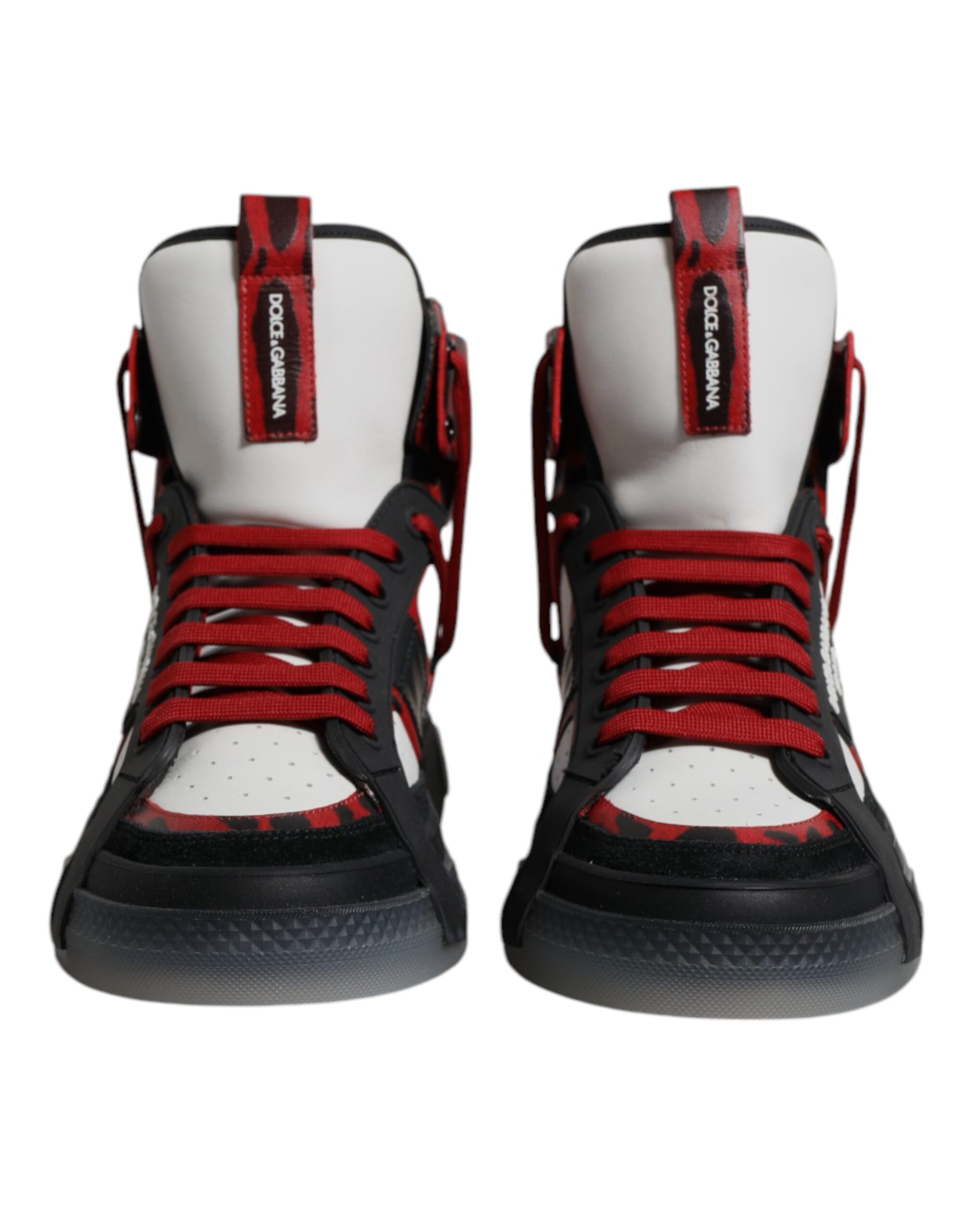 Dolce & Gabbana Multicolor Leather High Top Sneakers Shoes - ClickThatClicks 