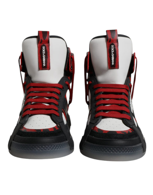 Dolce & Gabbana Multicolor Leather High Top Sneakers Shoes - ClickThatClicks 