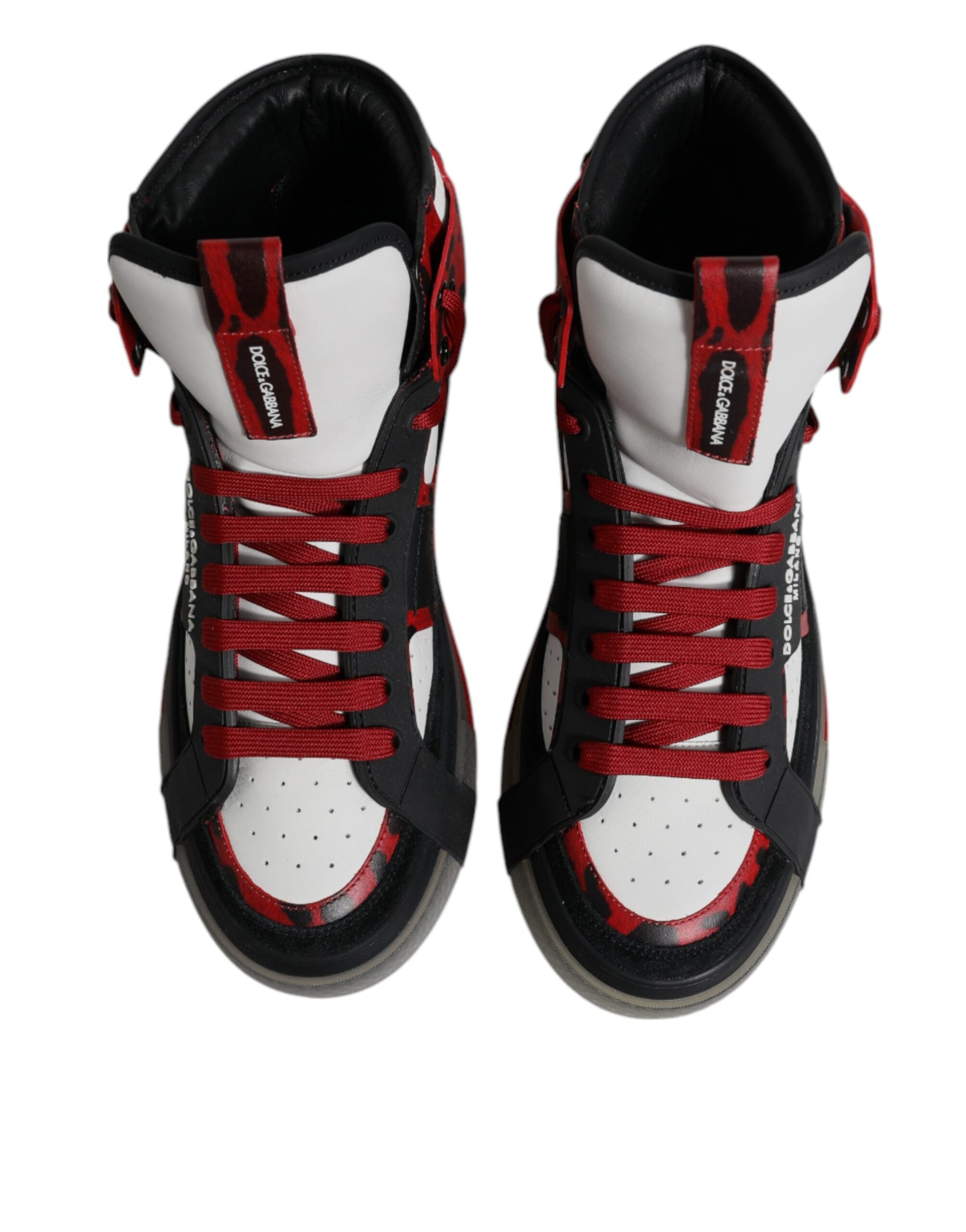 Dolce & Gabbana Multicolor Leather High Top Sneakers Shoes - ClickThatClicks 