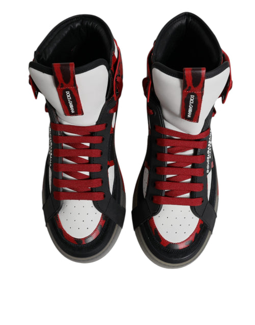 Dolce & Gabbana Multicolor Leather High Top Sneakers Shoes - ClickThatClicks 