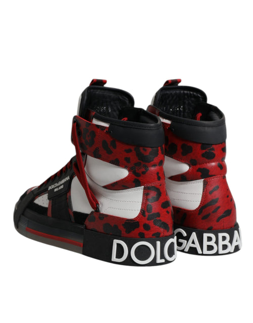 Dolce & Gabbana Multicolor Leather High Top Sneakers Shoes - ClickThatClicks 