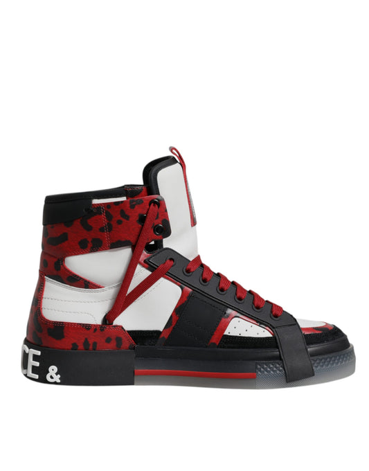Dolce & Gabbana Multicolor Leather High Top Sneakers Shoes - ClickThatClicks 
