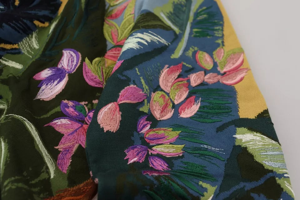 Dolce & Gabbana Jungle Wool Silk Pullover Logo Sweater - ClickThatClicks 