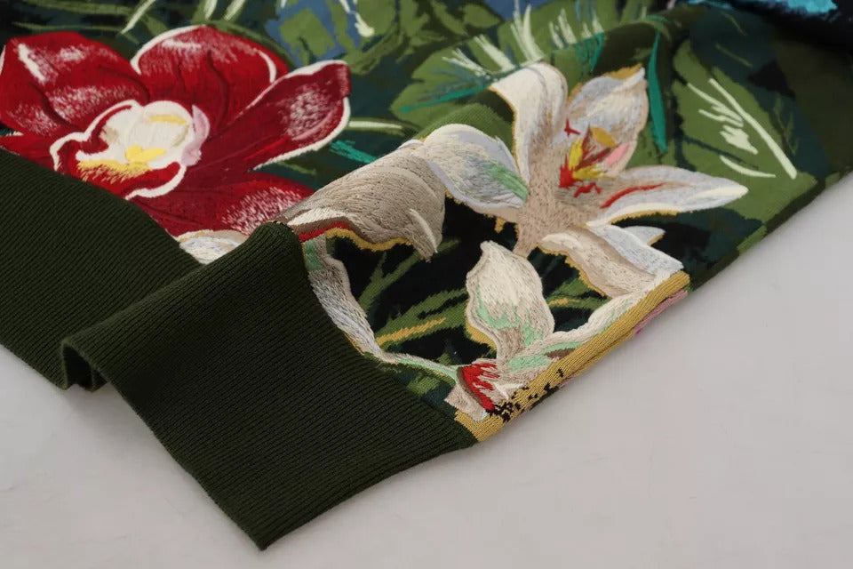 Dolce & Gabbana Jungle Wool Silk Pullover Logo Sweater - ClickThatClicks 