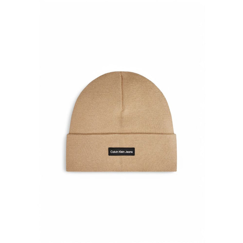 Calvin Klein Jeans Beige Recycled Polyester Cap (Baseball Hat)